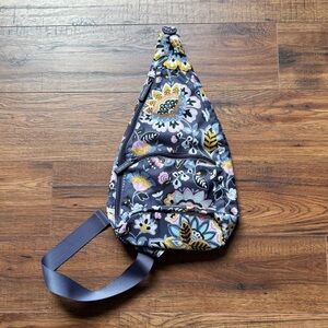 Vera Bradley Lighten Up Essential Sling Backpack Bag Charmont Meadow Pattern